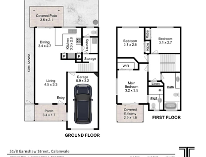 51/8 Earnshaw Street, Calamvale, Brisbane - Southern Region, 3 침실, 2 욕실, Apartment
