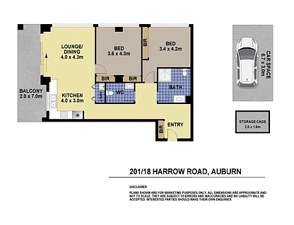 201/18 Harrow Rd, Auburn, NSW 2144, 2 Kuwarto, 1 Banyo, Apartment