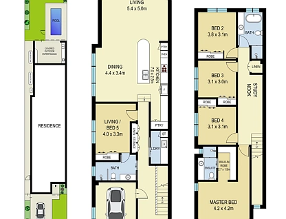 251B Gymea Bay Road, Gymea Bay, Sutherland Shire, 5 ห้องนอน, 3 ห้องน้ำ, Apartment