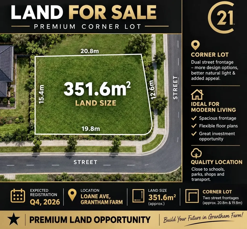Grantham Farm Cnr lot ? Limited land !! Contact Agent