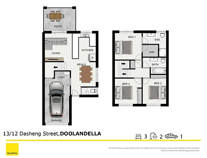 13/124 rockfield road/ Dasheng Street, Doolandella, Kakatahi, 3 રૂમ, 2 બાથરૂમ, Unit