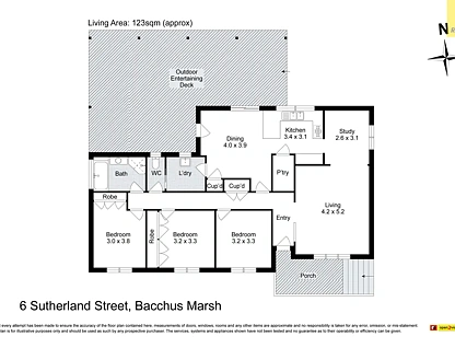 6 Sutherland Street, Bacchus Marsh, VIC 3340, 3 कमरे, 1 बाथरूम, House