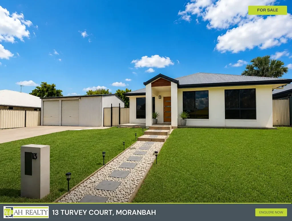 Moranbah 4房  EXECUTIVE HOME WITH INGROUND POOL, POWERED DOUBLE BAY SHED AND HUGE MEDIA ROOM! OFFERING HIGH RETURNS