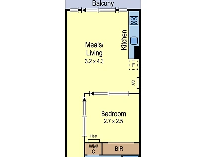 1707/6 Leicester St, Carlton, VIC 3053, 1房, 1浴, 公寓