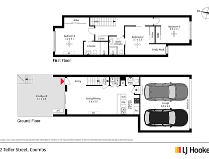 2/2 Telfer Street, Coombs, ACT 2611, 3 ਕਮਰੇ, 2 ਬਾਥਰੂਮ, Townhouse