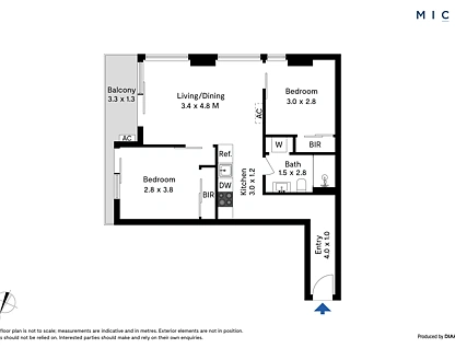3403/80 Abeckett Street, Melbourne, Melbourne CBD, 2 Kuwarto, 1 Banyo, Apartment