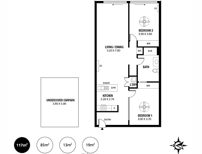 313/42-48 Garden Terrace, Mawson Lakes, Northern Adelaide, 2 rūma, 1 rūma horoi, Apartment