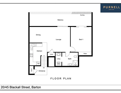20/45 Blackall Street, Barton, Inner South, 1 રૂમ, 1 બાથરૂમ, Apartment