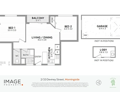 2/33 Deviney Street, Morningside, QLD 4170, 2房, 1浴, 排房