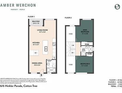 Level 2/6/6 Hinkler Parade, Maroochydore, Sunshine Coast, 2 ห้องนอน, 2 ห้องน้ำ, Apartment