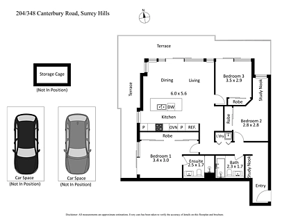 204/348 Canterbury Road, Surrey Hills, Inner East Melbourne, 3 phòng ngủ, 2 phòng tắm, Apartment