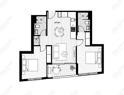 801/245 Queens Parade, Fitzroy North, Melbourne CBD, 2 ห้องนอน, 2 ห้องน้ำ, Apartment