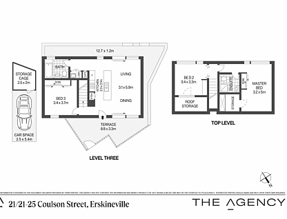 21/21-25 Coulson Street, Erskineville, Inner West, 3 phòng ngủ, 2 phòng tắm, Apartment