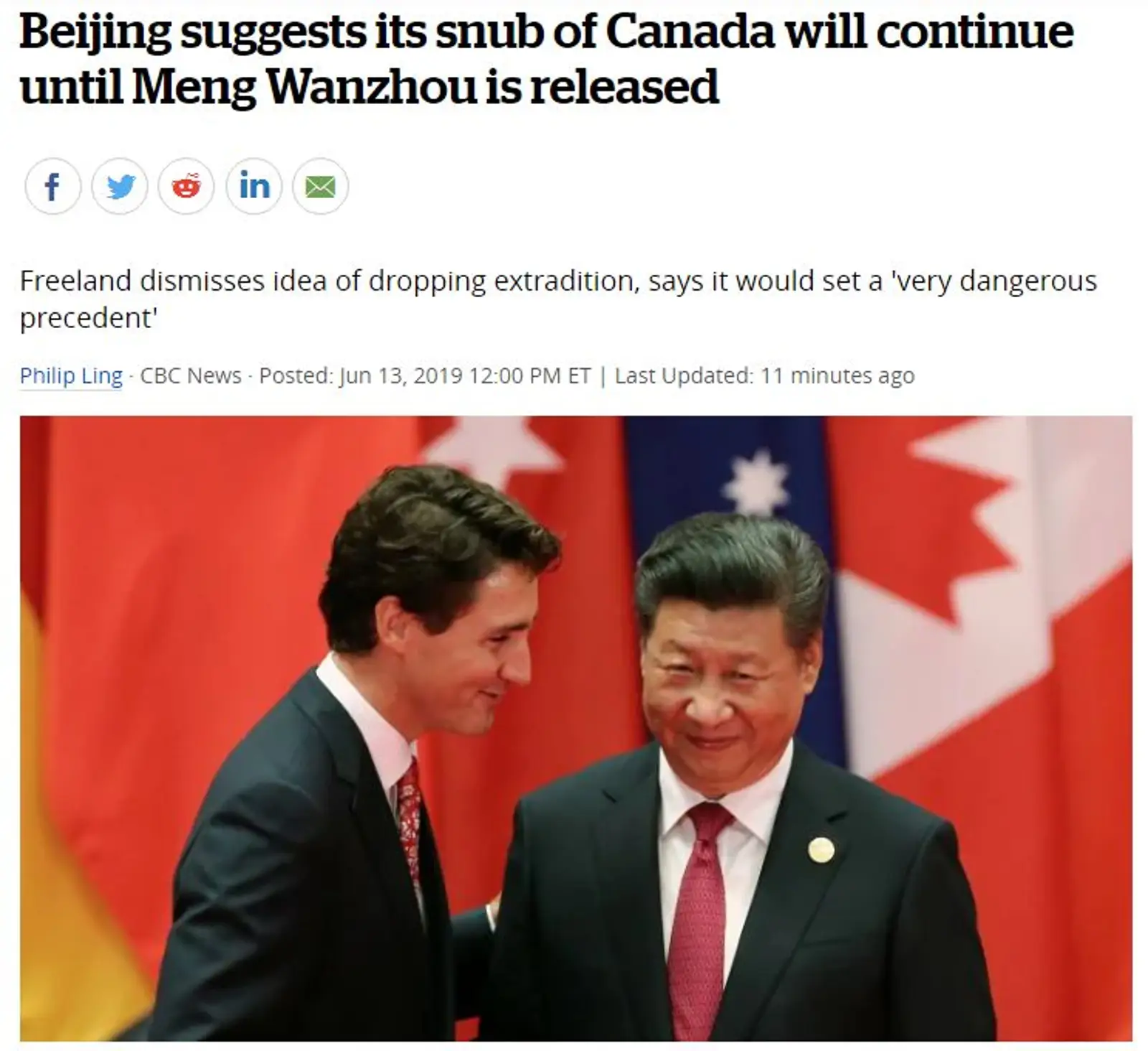 尴尬！杜鲁多向中国示好，遭打脸！真是抵不上他爸爸一半啊！