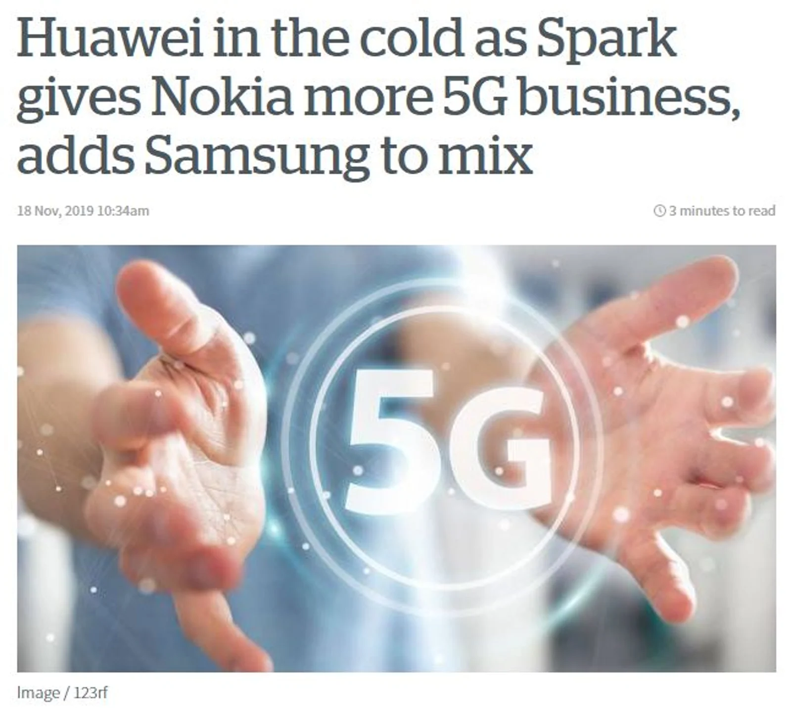 新西兰5G大战！运营商Spark决定：不再单独依靠华为！