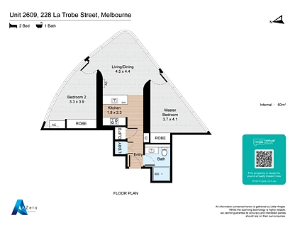 2609/228 La Trobe Street, Melbourne, Melbourne CBD, 2 कमरे, 1 बाथरूम, Apartment