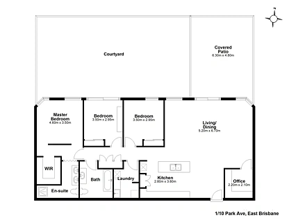 UNIT 1/10 PARK AVENUE, East Brisbane, Brisbane - Eastern Region, 3 Bedrooms, 2 Bathrooms, Apartment