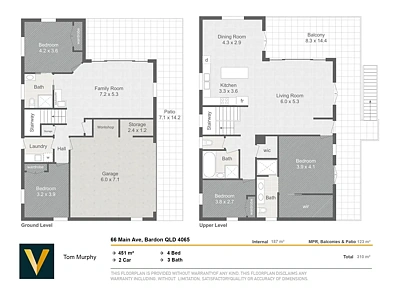 66 Main Avenue, Bardon, QLD 4065, 4 રૂમ, 3 બાથરૂમ, House