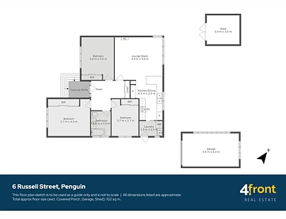 6 Russell Street, Penguin, TAS 7316, 3 રૂમ, 1 બાથરૂમ, House