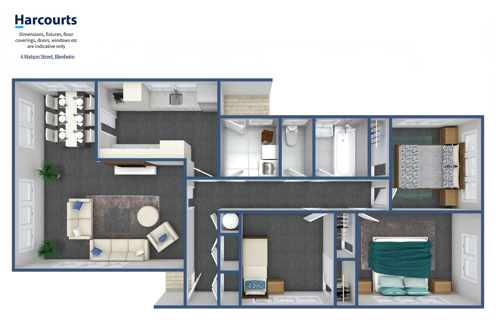 6 Watson Place, Springlands, Marlborough, 3 Schlafzimmer, 1 Badezimmer, House