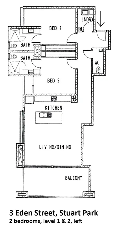 2/3 Eden Street, Stuart Park, NT 820, 2 rūma, 2 rūma horoi, Apartment