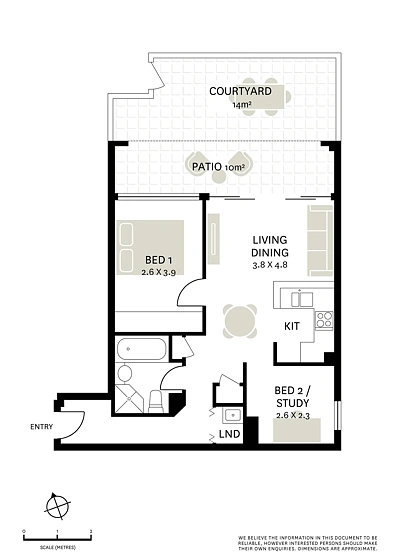 2/13 Potter Street, Waterloo, NSW 2017, 1 Bedrooms, 1 Bathrooms, Apartment