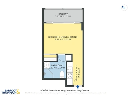 304/17 Amersham Way, Manukau, Manukau City, 1 રૂમ, 1 બાથરૂમ, Apartment