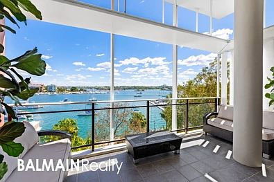 Rozelle 2 Bedroom Top Floor Corner Apartment on the Absolute Waterfront with Fully Renovated Interiors, Soaring Cathedral Ceilings & Spectacular Harbour Views