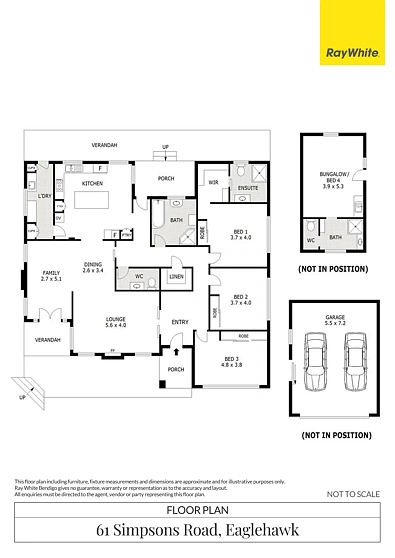 61 Simpsons Road, Eaglehawk, VIC 3556, 4 Bedrooms, 3 Bathrooms, House
