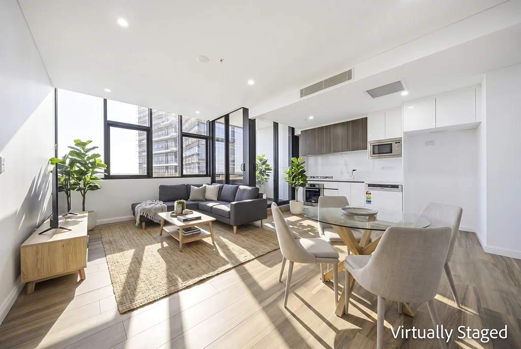 Parramatta 1房 29层高景视野 开放式起居用餐 现代厨房燃气灶 私人阳台放松 度假村式泳池 CBD便捷生活 Modern 1-Bedroom Apartment with Abundant Natural Light & Resort-Style Amenities