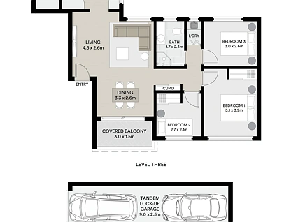 45/79 Memorial Avenue, Liverpool, South Western Suburbs, 3房, 1浴, Apartment