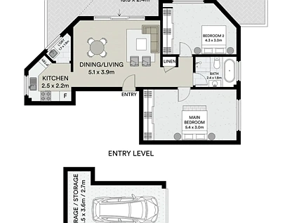 14/1-5 Hampden Street, Beverly Hills, NSW 2209, 2房, 1浴, Apartment