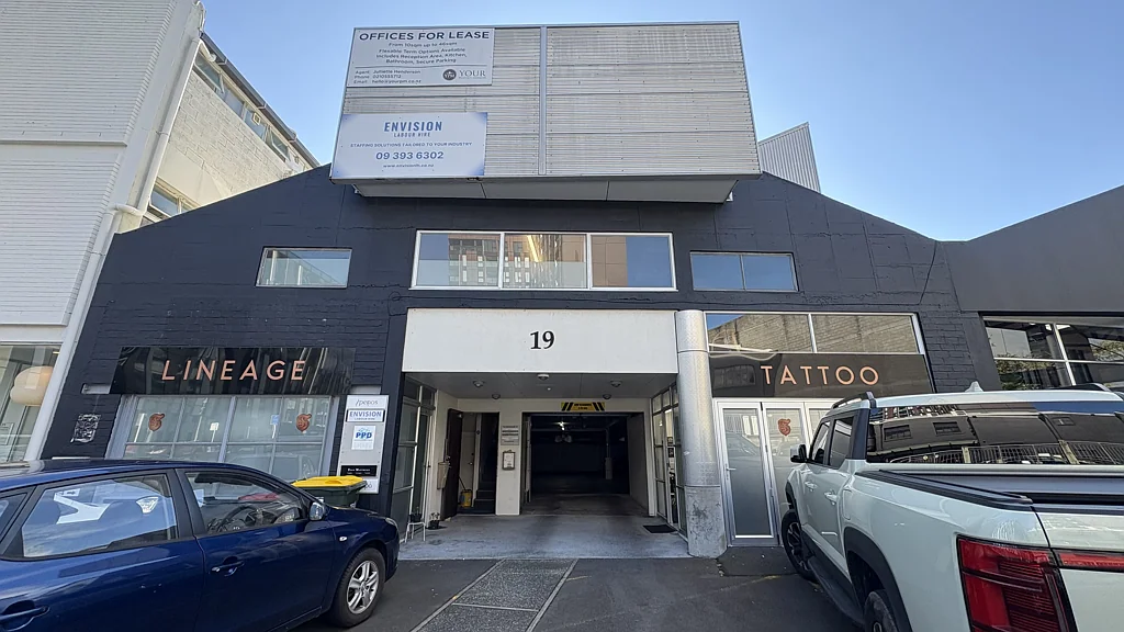 Auckland Central  Functional CBD Office with Private Deck & Parking