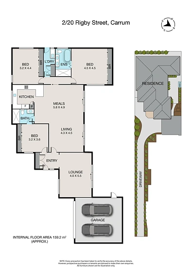 户型图 - 2/20 Rigby Street, Carrum, VIC 3197