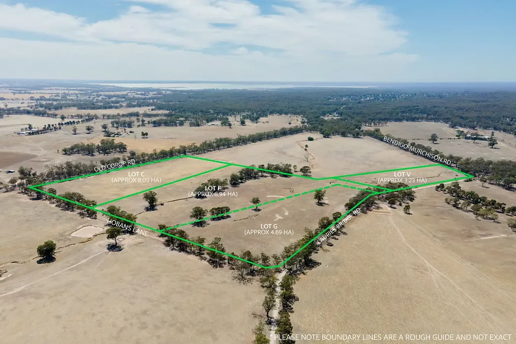 Rushworth  Rural land from approx 3ha to 9ha
