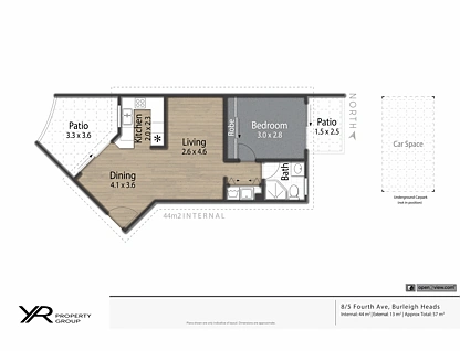 8/5 Fourth Avenue, Burleigh Heads, Gold Coast, 1房, 1浴, Apartment