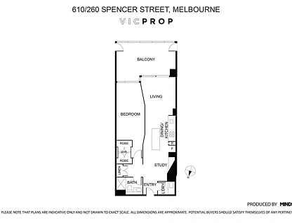 610/260 Spencer Street, Melbourne, VIC 3000, 1 ਕਮਰੇ, 1 ਬਾਥਰੂਮ, Apartment