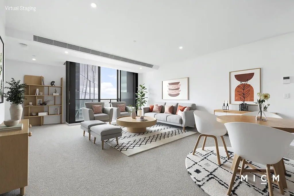 Melbourne 2房 阳光空间，转角位置的时尚与精致 Sunlit Space, Style and Sophistication in a Corner Setting