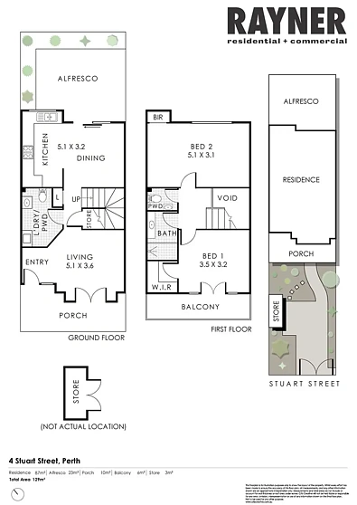 4 Stuart Street, Perth, WA 6000, 2 slaapkamers, 1 badkamers, Townhouse