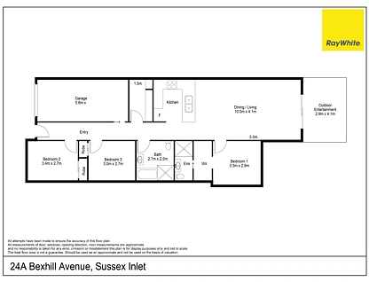 24A Bexhill Avenue, Sussex Inlet, South Coast, 3 कमरे, 2 बाथरूम, Apartment