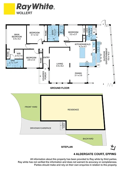 फ्लोर प्लान - 4 Aldergate Court, Epping, VIC 3076