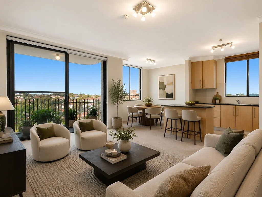 Extremely private apartment with spectacular district views