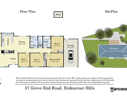57 Grove End Road, Endeavour Hills, South East Melbourne, 4 રૂમ, 1 બાથરૂમ, House