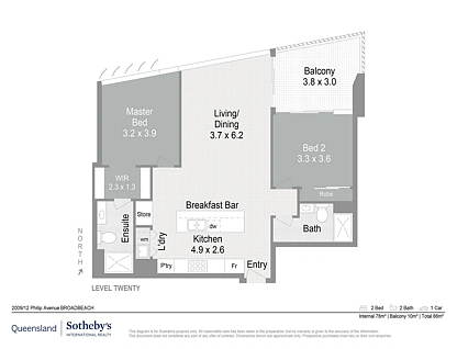 2009/12 Philip Avenue, Broadbeach, Gold Coast, 2 Schlafzimmer, 2 Badezimmer, Apartment