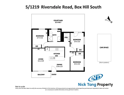 5/1219 Riversdale Road, Box Hill South, Inner East Melbourne, 3房, 1浴, Apartment