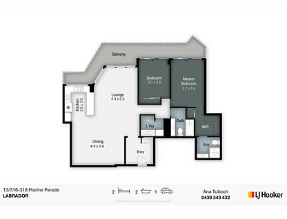 13/316-318 Marine Parade, Labrador, Gold Coast, 2 Bedrooms, 2 Bathrooms, Apartment