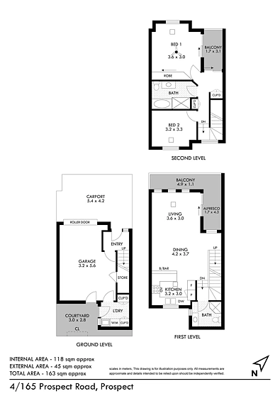4/165 Prospect Road, Prospect, SA 5082, 2 slaapkamers, 2 badkamers, House
