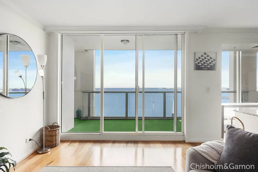 Port Melbourne 2部屋 Sophisticated 8th-Floor Waterfront Residence