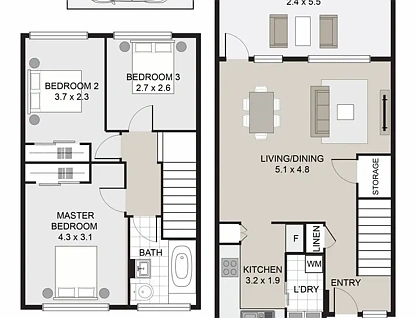 4/34A Saywell Road, Macquarie Fields, NSW 2564, 3部屋, 1バスルーム, Townhouse