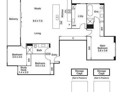 102/45 Orrong Road, Elsternwick, Bayside, 3房, 2浴, Apartment